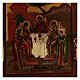 Icona russa antica Trinità dell'Antico Testamento XIX sec 35x30 cm s2