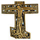 Crucifix orthodoxe bronze émaillé début XIXe siècle 35x20 cm s2