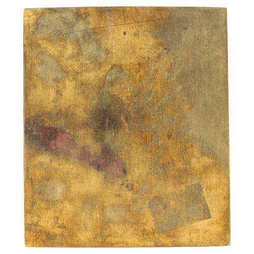 Icona russa antica Beato Silenzio bronzo 15x13 cm 7