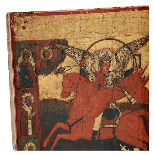 Icona russa San Michele Arcangelo antica 31x26 cm XVII-XVIII sec 4