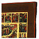 Icona russa Le Sedici Grandi Feste e la resurrezione di Cristo XIX secolo 35x30 cm s4