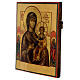 Icona russa 32x28 cm Madre di Dio di Smolensk XIX sec antica s3