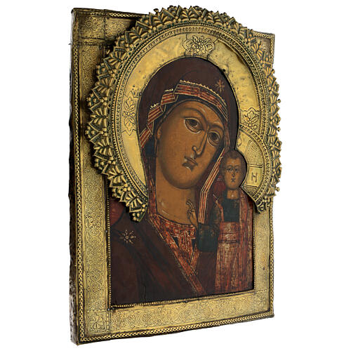 Virgen de Kazan antiguo icono principios 800 Rusia 46x36 cm 3