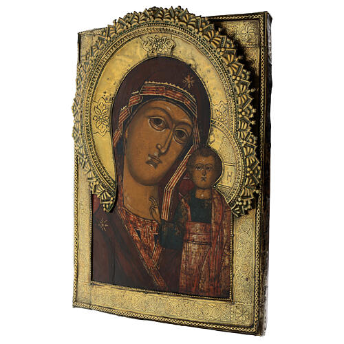 Virgen de Kazan antiguo icono principios 800 Rusia 46x36 cm 5