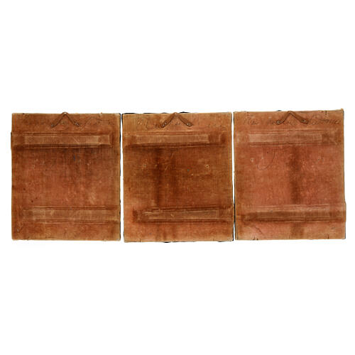Déisis 3 icônes anciennes avec riza deuxième moitié XIXe Russie 27x32 cm 14
