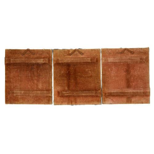 Deesis 3 icone riza antiche seconda metà 800 Russia 27x32 cm 14