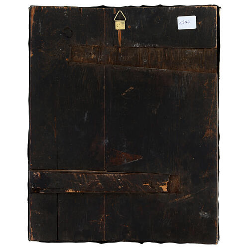 Madonna di Kazan ricamo onorifico icona antica XVIII sec russa 35x29 9