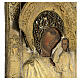 Madonna di Kazan ricamo onorifico icona antica XVIII sec russa 35x29 s4
