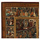 Sixteen Great Feasts, ancient Russian icon, 19th century, 14x12 in s4
