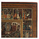 Sixteen Great Feasts, ancient Russian icon, 19th century, 14x12 in s7