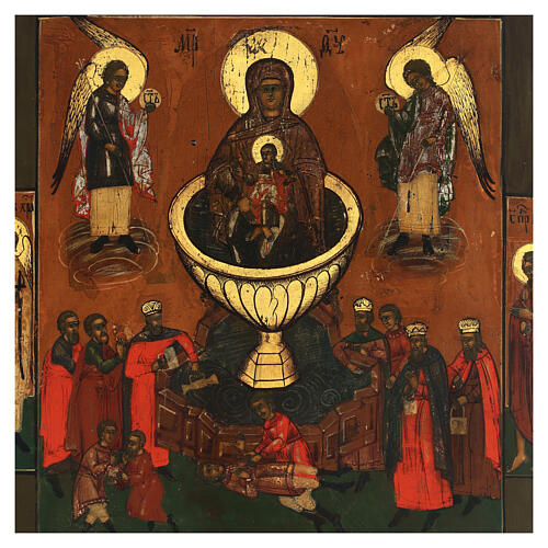 Icon Life-Giving Spring ancient Russian 27x23 cm 19th century 2