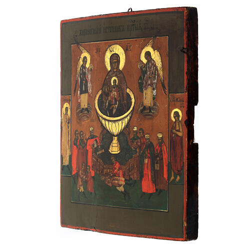 Icon Life-Giving Spring ancient Russian 27x23 cm 19th century 5