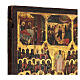 Sinassi dei santi con feste antica icona russa 36x31 cm XIX sec s4