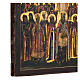 Sinassi dei santi con feste antica icona russa 36x31 cm XIX sec s7