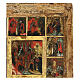 Twelve great feasts, ancient Russian icon, 19th century, 12x10.5 in s7