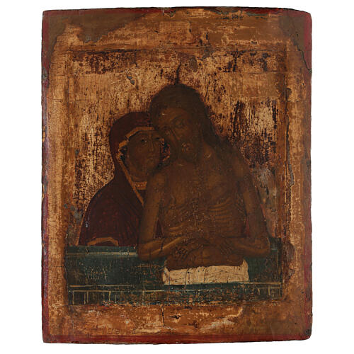 Don't cry on Me Mother, ancient Russian icon, 17th century, 12x10 in 1