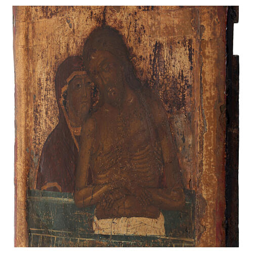 Non piangere su di me madre icona russa antica 1600 31x26 cm 4