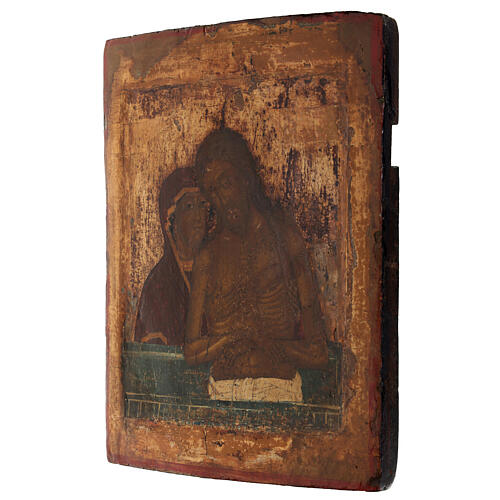 Non piangere su di me madre icona russa antica 1600 31x26 cm 5