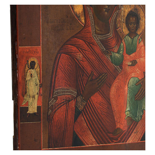Notre-Dame de Smolensk icône russe ancienne XIXe siècle 36x30 cm 4