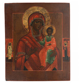 Madonna di Smolensk icona russa antica 36x30 cm XIX sec