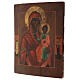 Nossa Senhora de Esmolensco ícone russo antigo 36x30 cm séc. XIX s5