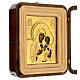 Our Lady of Smolensk with theca, ancient Russian icon, 19th century, 10.5x9 in s4