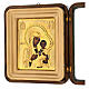 Our Lady of Smolensk with theca, ancient Russian icon, 19th century, 10.5x9 in s5