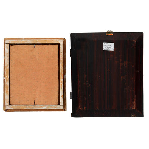 Alte russische Ikone „Gottesmutter von Wladimir“ mit Schutzvitrine, 19. Jh., 25 × 21 cm 8