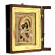 Virgen de Vladimir siglo XIX con relicario icono ruso antiguo 25x21 cm s4