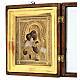 Madonna di Vladimir XIX sec con teca icona russa antica 25x21 cm s5
