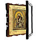 Madonna di Smolensk XIX sec con teca icona russa antica 34x29 cm s3