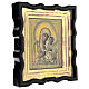 Madonna di Smolensk XIX sec con teca icona russa antica 34x29 cm s4