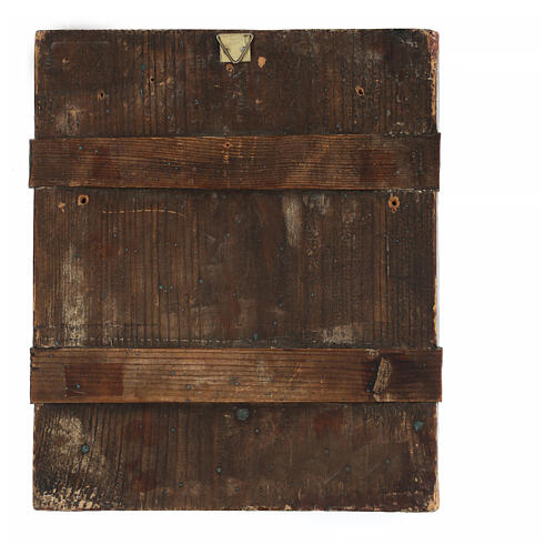 Alte russische Ikone „Gottesmutter mit den drei Händen“, 19 Jh, 22 × 19 cm 7