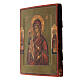 Madonna delle tre mani XIX sec icona russa antica 22x19 cm s5