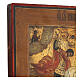 Antica icona russa San Giorgio e il drago 32x26 cm XIX sec legno di tiglio s7