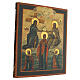 Icono antiguo ruso Coronación de la Virgen siglo XIX 40x34 cm s6