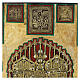 Icona antica Russa Stauroteca con bronzi XVIII - XIX sec 75x67 cm s9