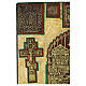 Ancient Russian icon Stauroteca with bronzes 18th - 19th century 75x67 cm s10