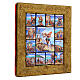 Icona San Giorgio e scene di vita smalti finift Russia XX sec 34x29 cm s3