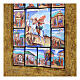 Icona San Giorgio e scene di vita smalti finift Russia XX sec 34x29 cm s6
