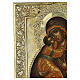 Ancient Russian gilded icon, Virgin of Vladimir, 19th century, 13x10.6 in s4