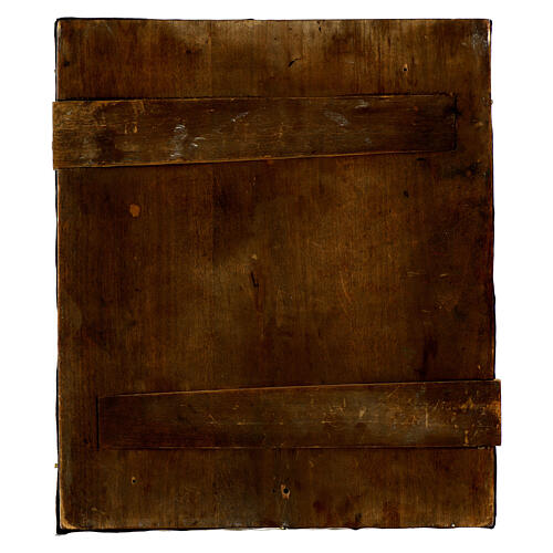 Icona russa antica Madre di Dio di Vladimir riza argento XIX sec 33x27 cm 7