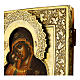 Ancient Russian icon Mother of God of Vladimir riza silver 19th century 33x27 cm s6