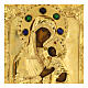 Icona Russia antica Madonna della Passione riza argento XIX sec 31x27,5 cm s2