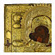 Icône ancienne russe Notre-Dame de Vladimir riza argent XVIIIe siècle 33x27 cm s6