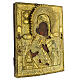 Icône ancienne russe Notre-Dame de Vladimir riza argent XVIIIe siècle 33x27 cm s7