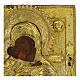 Icône ancienne russe Notre-Dame de Vladimir riza argent XVIIIe siècle 33x27 cm s8