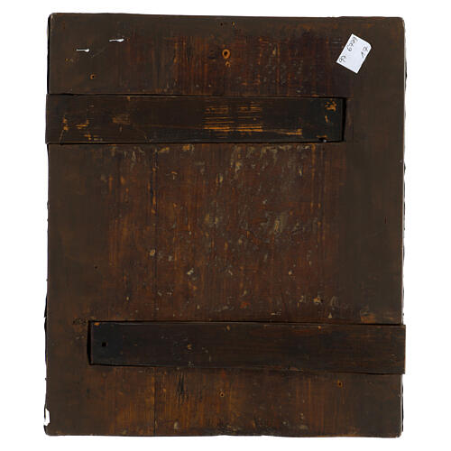 Icona antica Russia Madre di Dio di Vladimir riza argento XVIII sec 33x27 cm 11