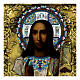 Ancient Russian gilded icon of the Christ Pantocrator, enamels, 19th century, 10.6x8.9 in s2