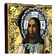 Ancient Russian gilded icon of the Christ Pantocrator, enamels, 19th century, 10.6x8.9 in s4